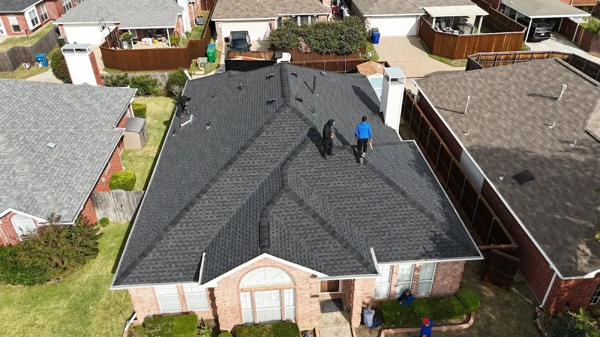 Slate & Tile Roof Repair work in progress on a Glenarden property